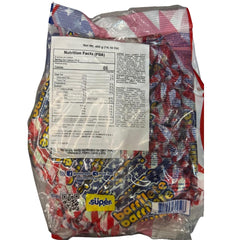 Individually wrapped Barrilete SUPER bars highlight freshness and easy distribution.