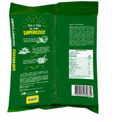 Supercoco Turron coconut candy close-up highlighting real coconut and chewy texture
