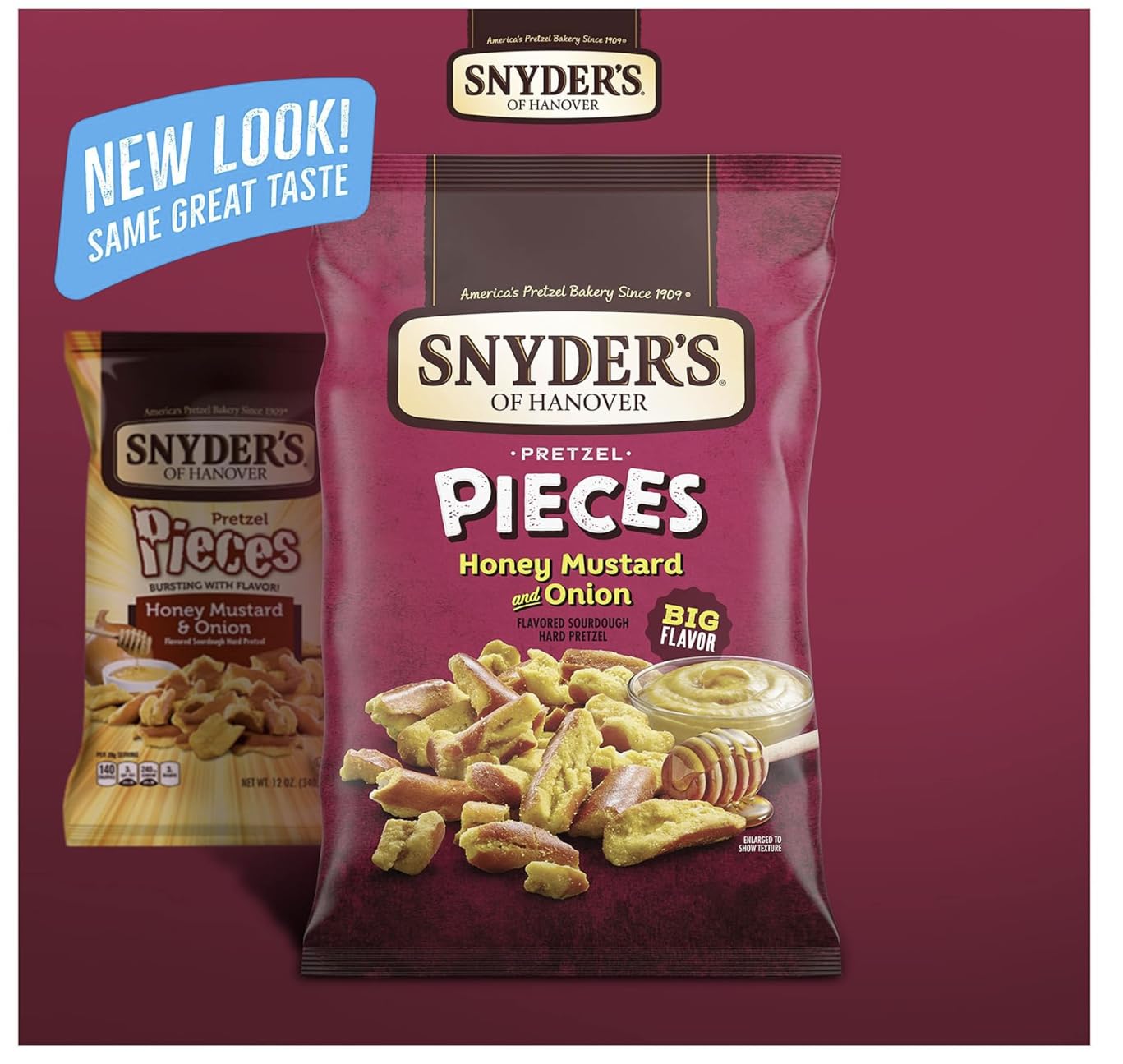 SUPERDEALS Snyder's jalapeño pretzel pieces bag delivers bold heat and crunchy texture.
