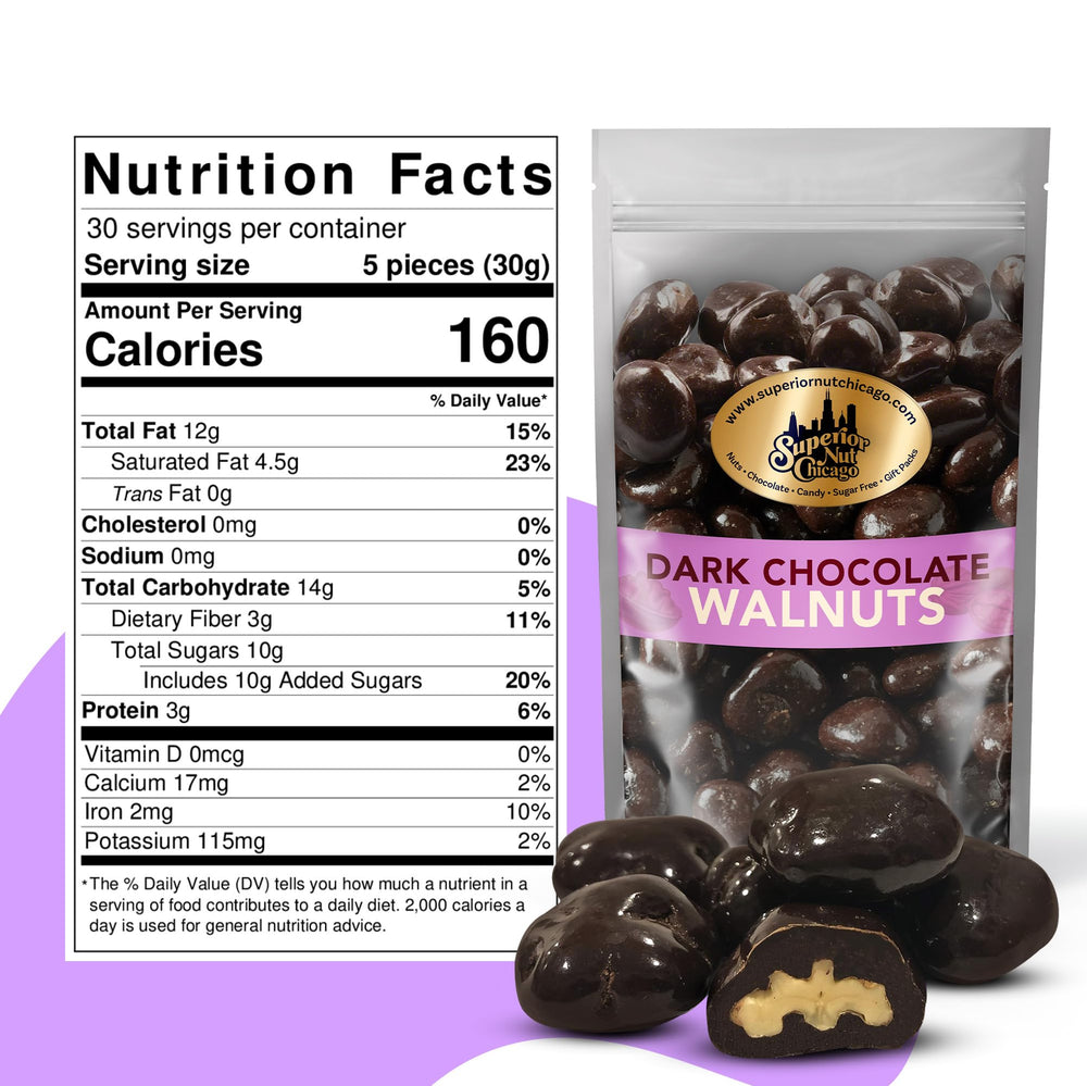 Superior Nut Chicago resealable 2lb bag keeps freshness for on-the-go snacking.