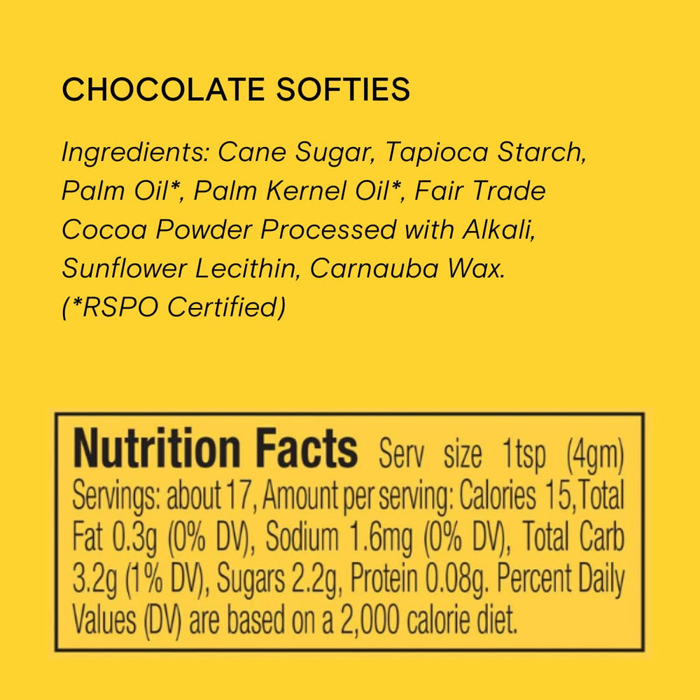 Close-up of Supernatural Chocolate Softies Sprinkles reveals rich texture ideal for bakers.