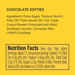 Close-up of Supernatural Chocolate Softies Sprinkles reveals rich texture ideal for bakers.