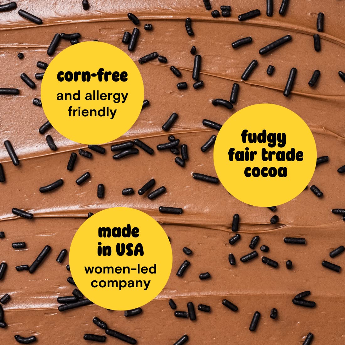 USA-made label on Supernatural sprinkles signals quality and local production.