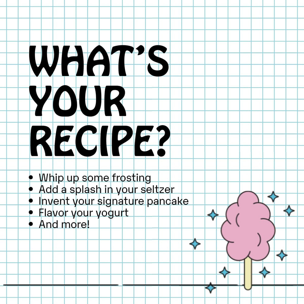 Supernatural Cotton Candy Extract ideal for sparkling water and dessert experiments.
