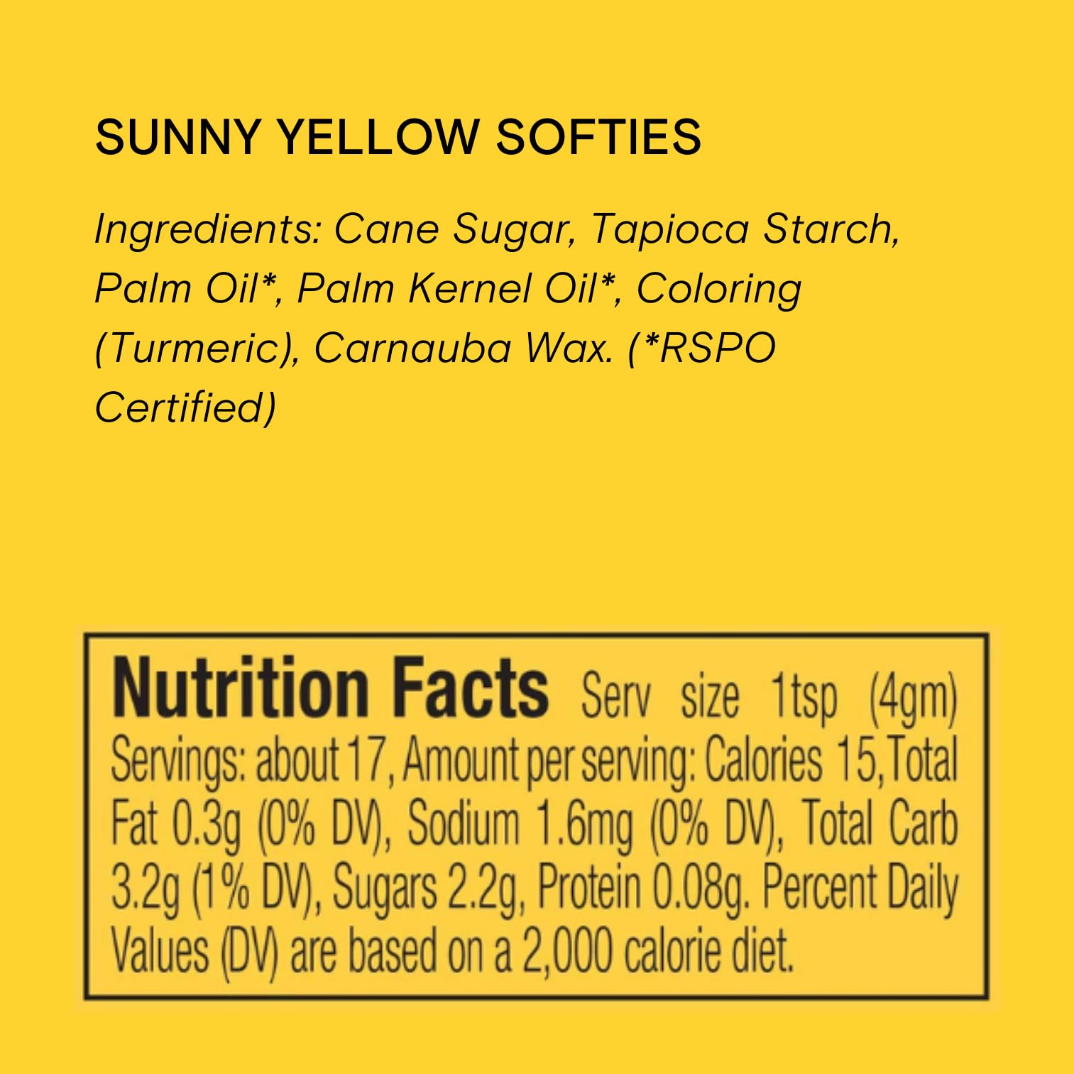 Supernatural Crunchies Sunny Yellow bottle adds crunchy texture to desserts.