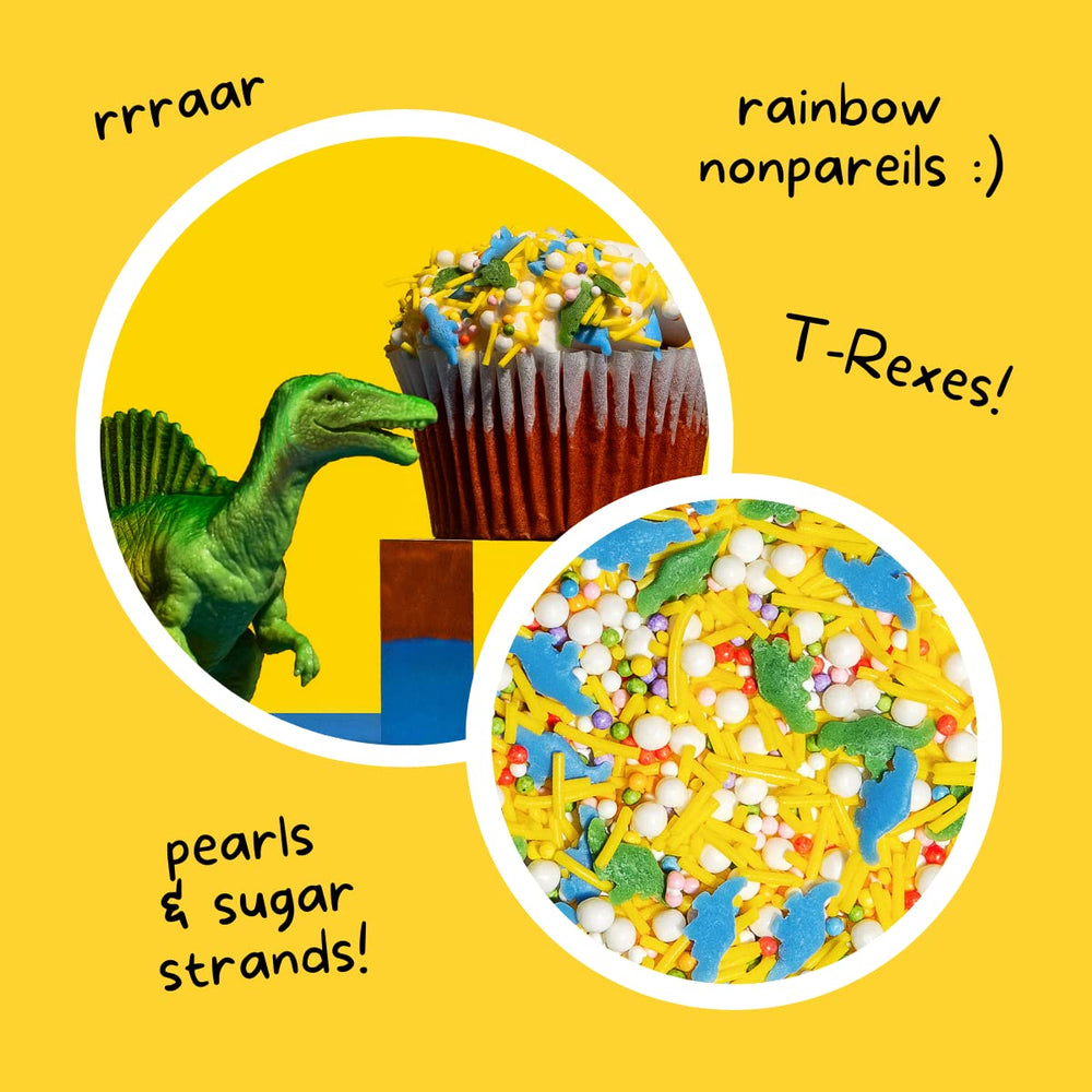 Supernatural Dinomite yellow sugar strands for fun toppings
