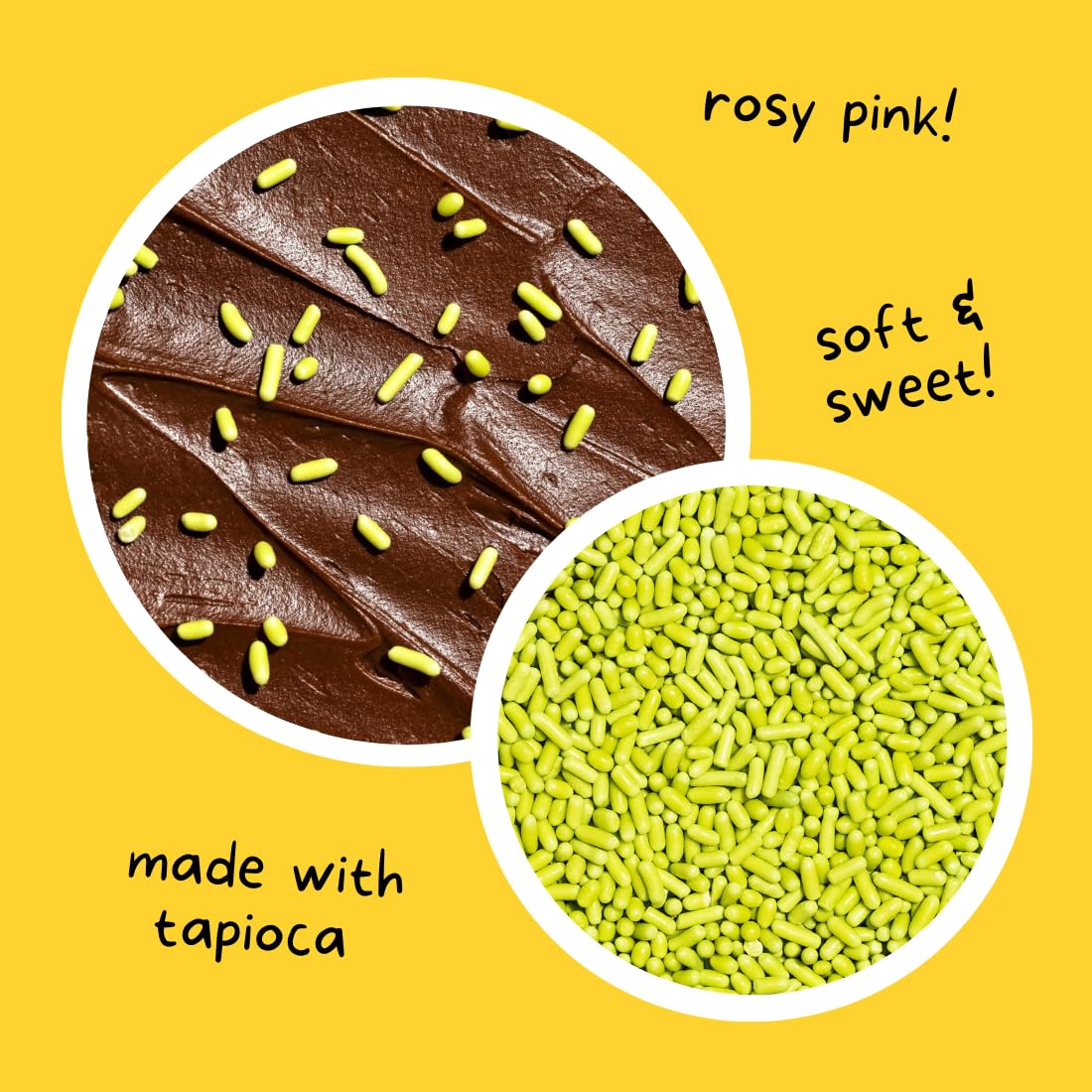 Dairy-free ice cream with Supernatural Softies sprinkles for a colorful finish.