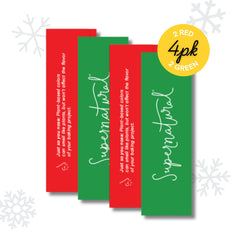 Supernatural green icing-dusting to sharpen festive frosting details.