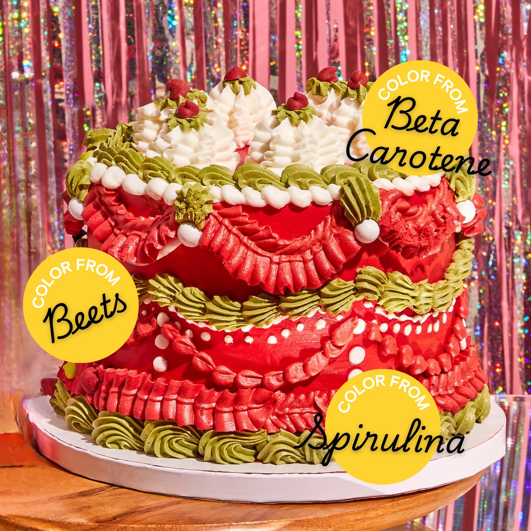 Supernatural red icing-dusting for bold cake and cookie accents.