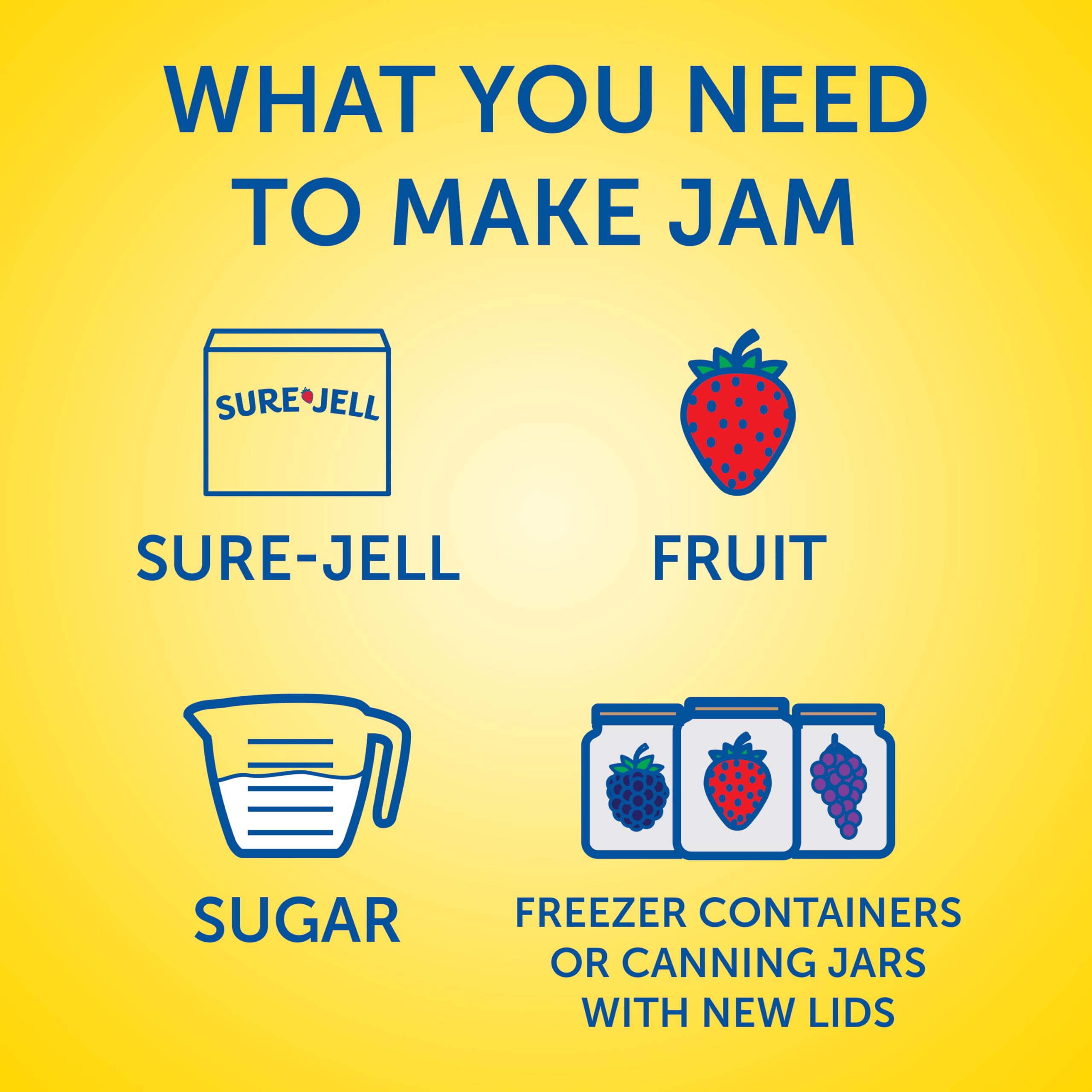 Sure-Jell Original Fruit Pectin kitchen scene for quick jam preparation