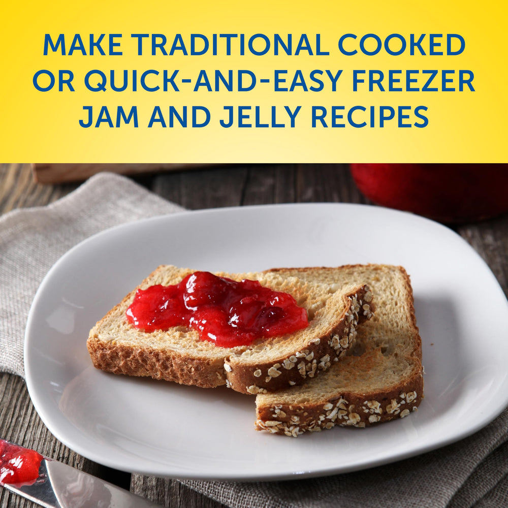 Sure-Jell Original Fruit Pectin recipe card with easy jam ideas