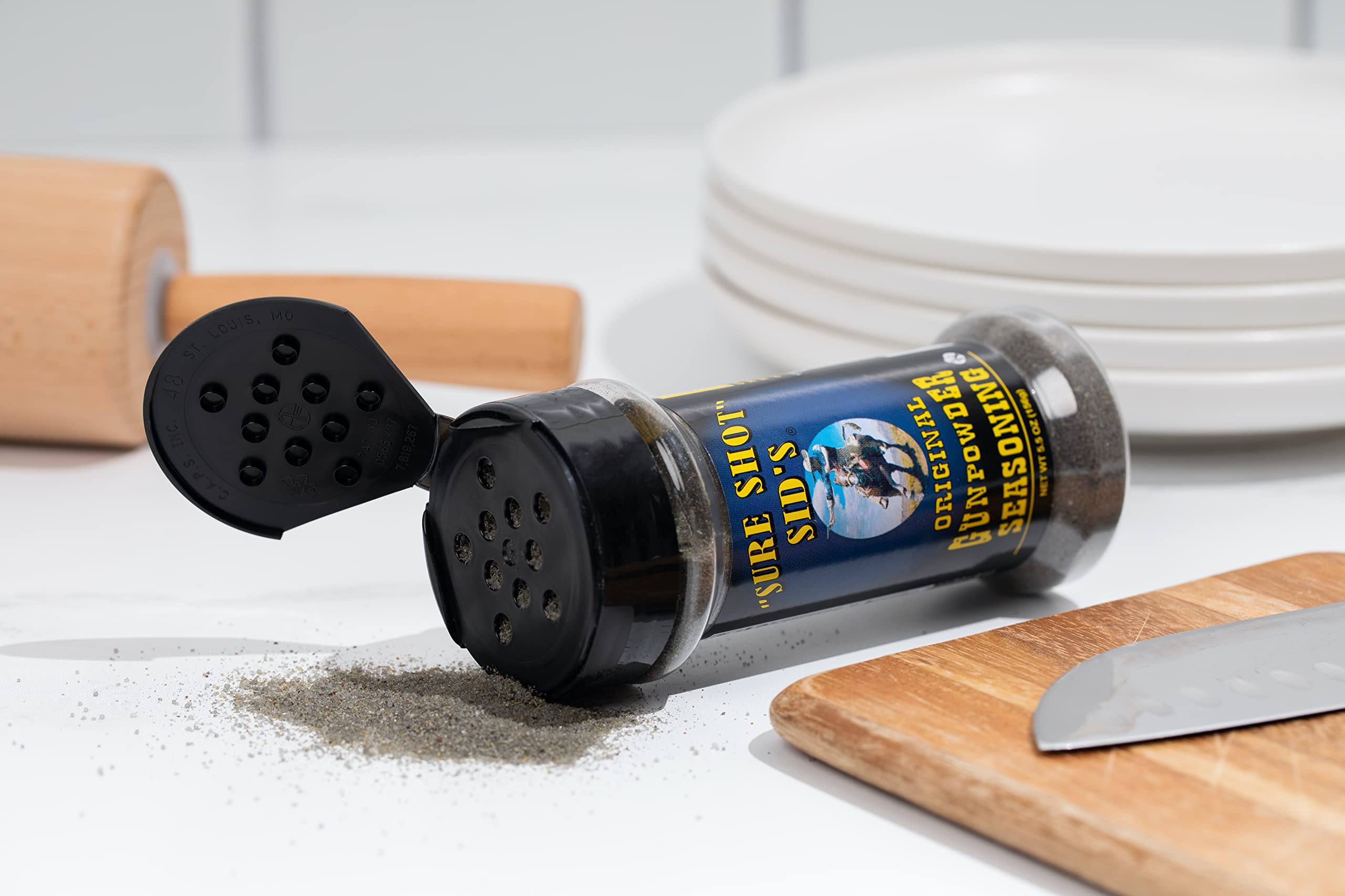 Sure Shot Sid’s BBQ rub on grilled meat showing even coating and rich color