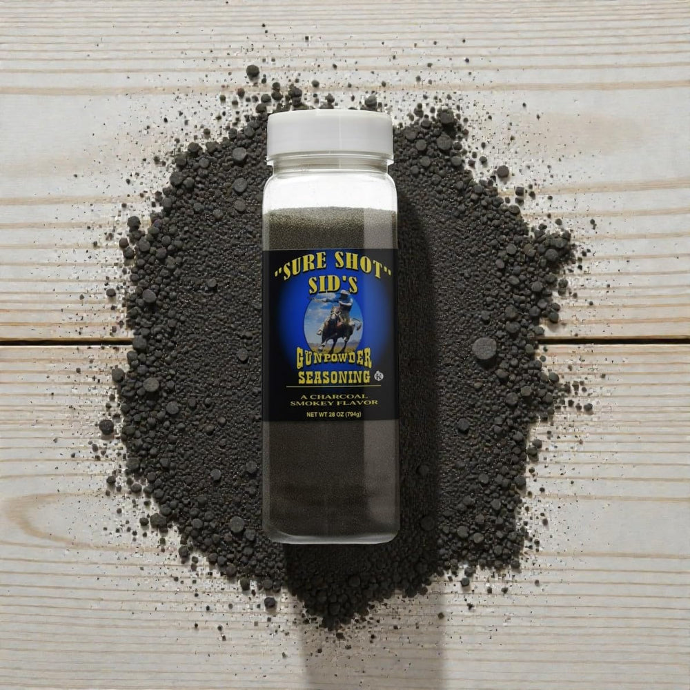 Sure Shot Sid’s Gunpowder Seasoning on pork chops enhances grill aromatics.
