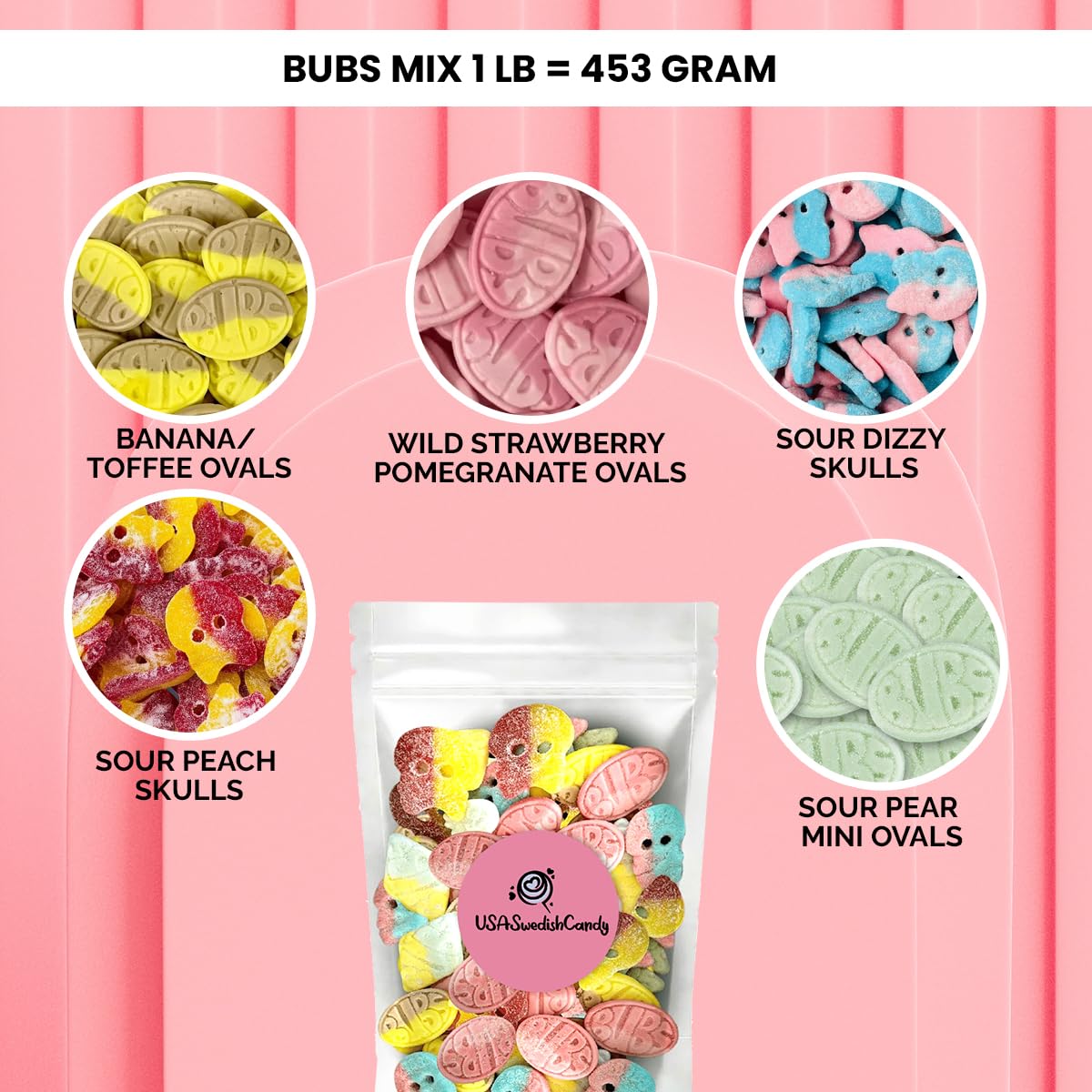Susa Candy Bubs Swedish Candy Mix resealable bag keeping candy fresh on the go
