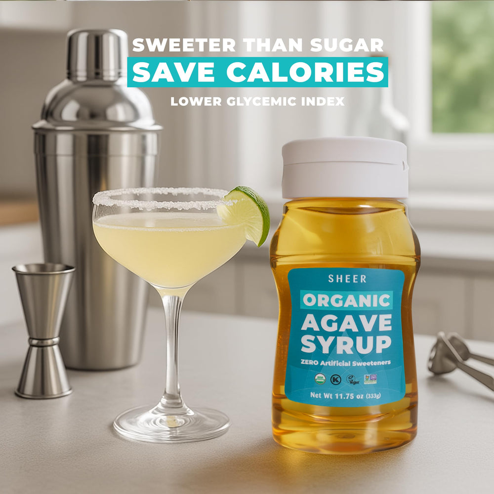 The Sustainable Agave Co vegan, non-GMO, gluten-free nectar suited for drinks and desserts