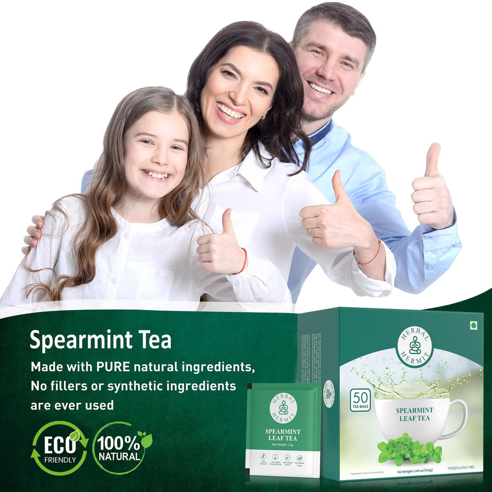 Sustainably sourced spearmint fields fuel Herbal Hermit quality.