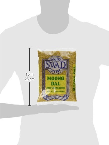 Swad moong dal rice and dal serving with grains on table.