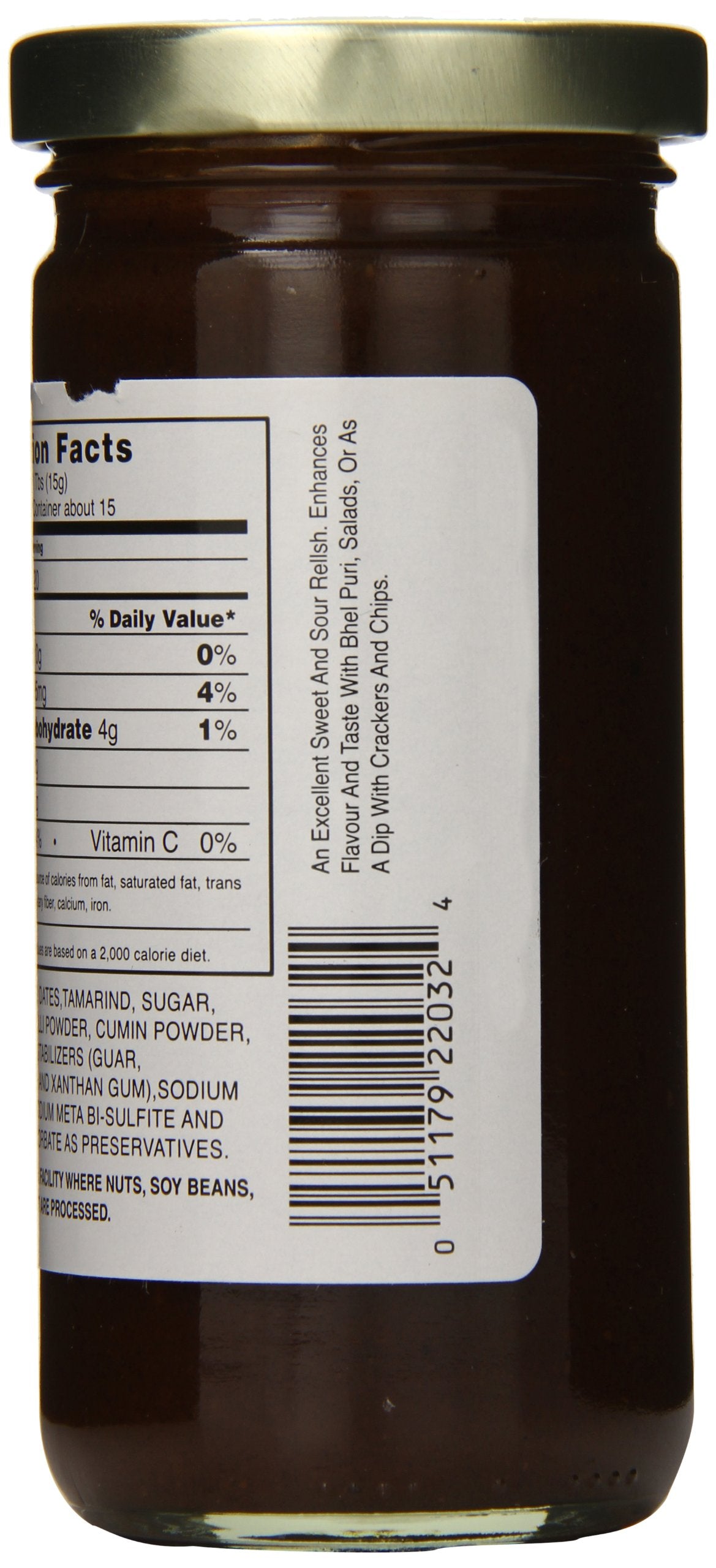 Swad Tamarind and Dates Chutney ingredients close-up shows rich flavor base.