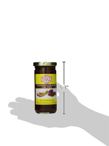 Swad Tamarind and Dates Chutney serving bowl ready on table.