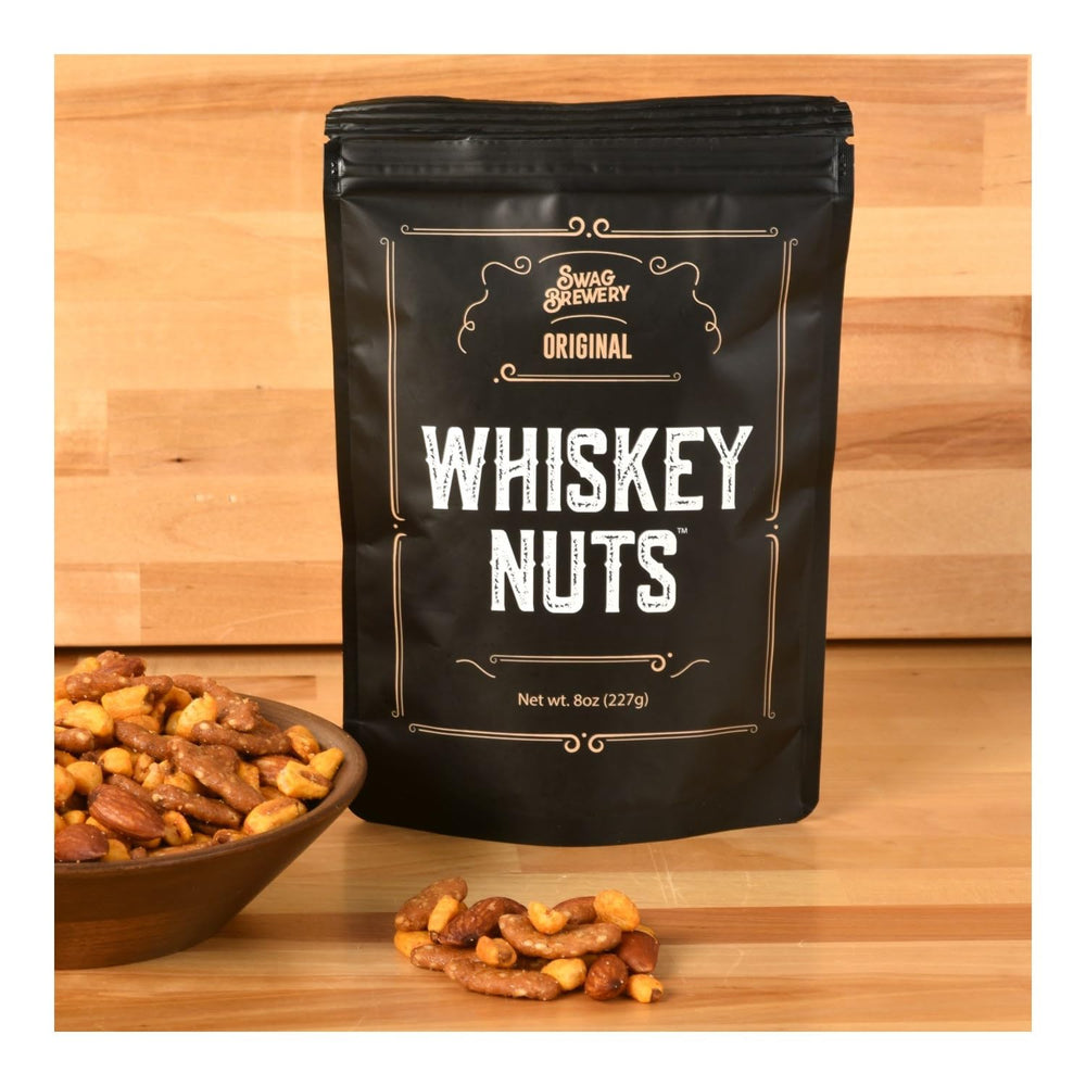Swag Brewery Whiskey Nuts honey roasted sesame sticks — sweet-savory twist for nibbling.
