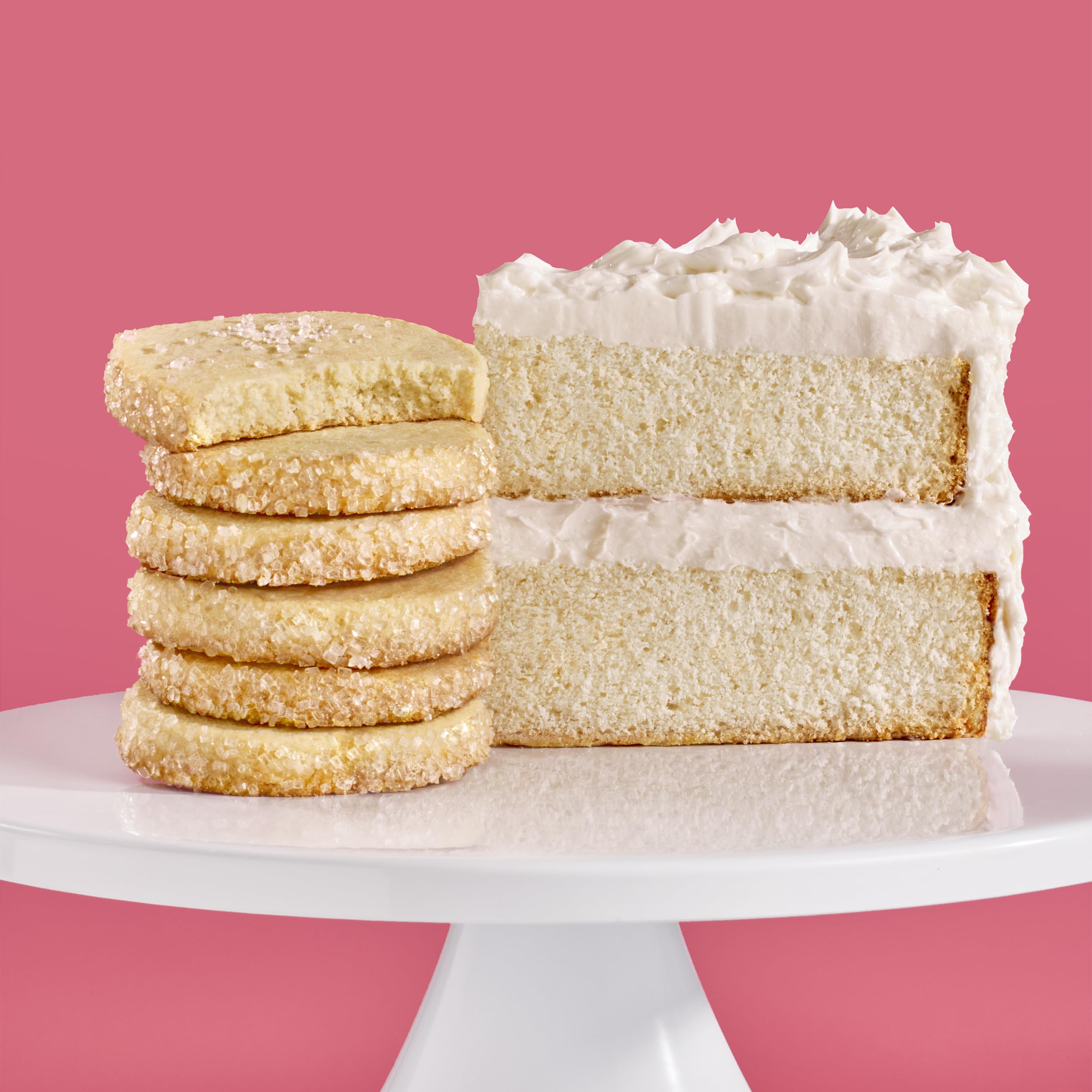 Swans Down pancakes stack shows fluffy, golden results.
