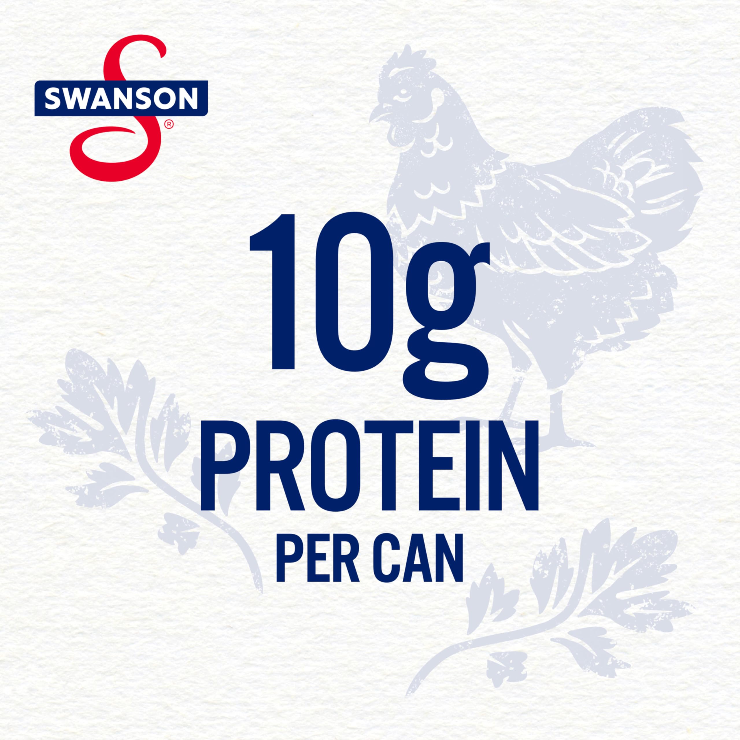 Swanson Canned Chicken a la King served over a baked potato for a hearty meal.