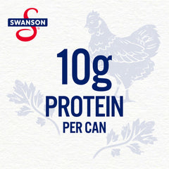 Swanson Canned Chicken a la King served over a baked potato for a hearty meal.