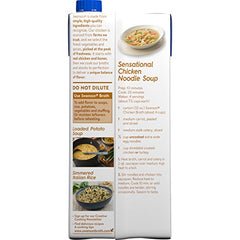 Swanson Chicken Broth ingredients close-up with chicken and vegetables