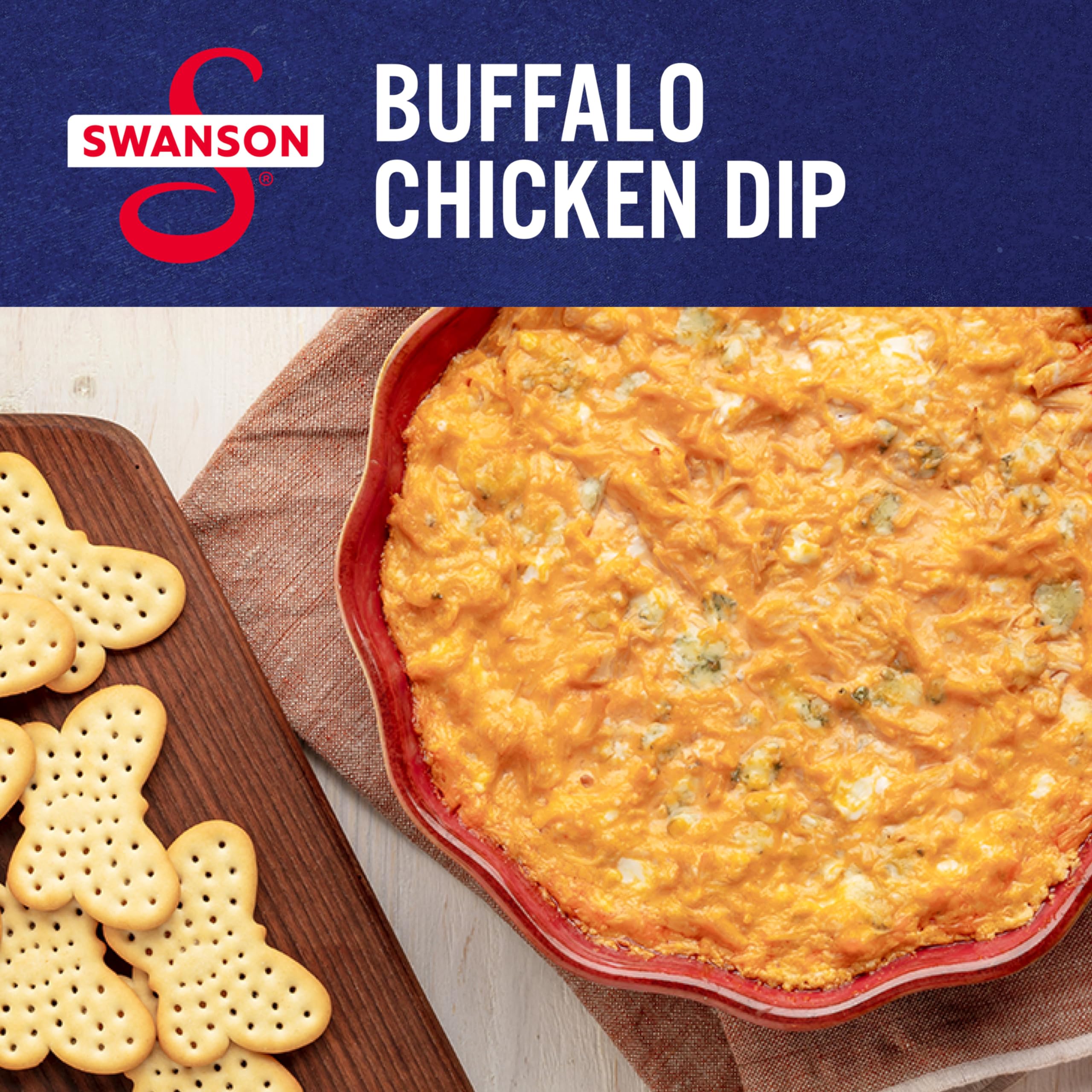 Swanson canned chicken enables buffalo dip, quesadillas, and other quick meals.