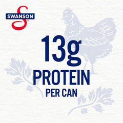 Swanson Chicken and Dumplings can label highlighting 10.5 oz single-serve size