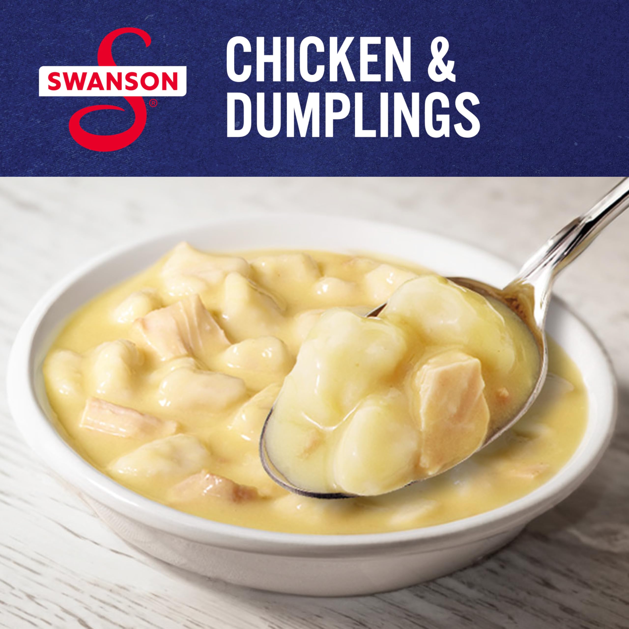 Swanson Chicken and Dumplings with vegetables as serving idea