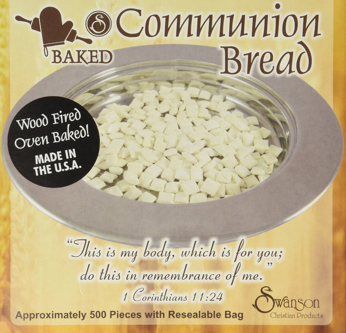 Swanson Christian Products communion bread square 500-pack for convenient worship service use