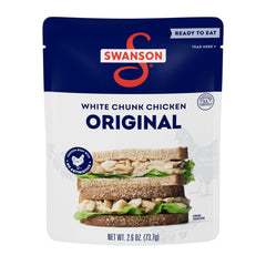 Swanson Original White Chunk Chicken pouch ready-to-eat for quick, protein-packed meals.