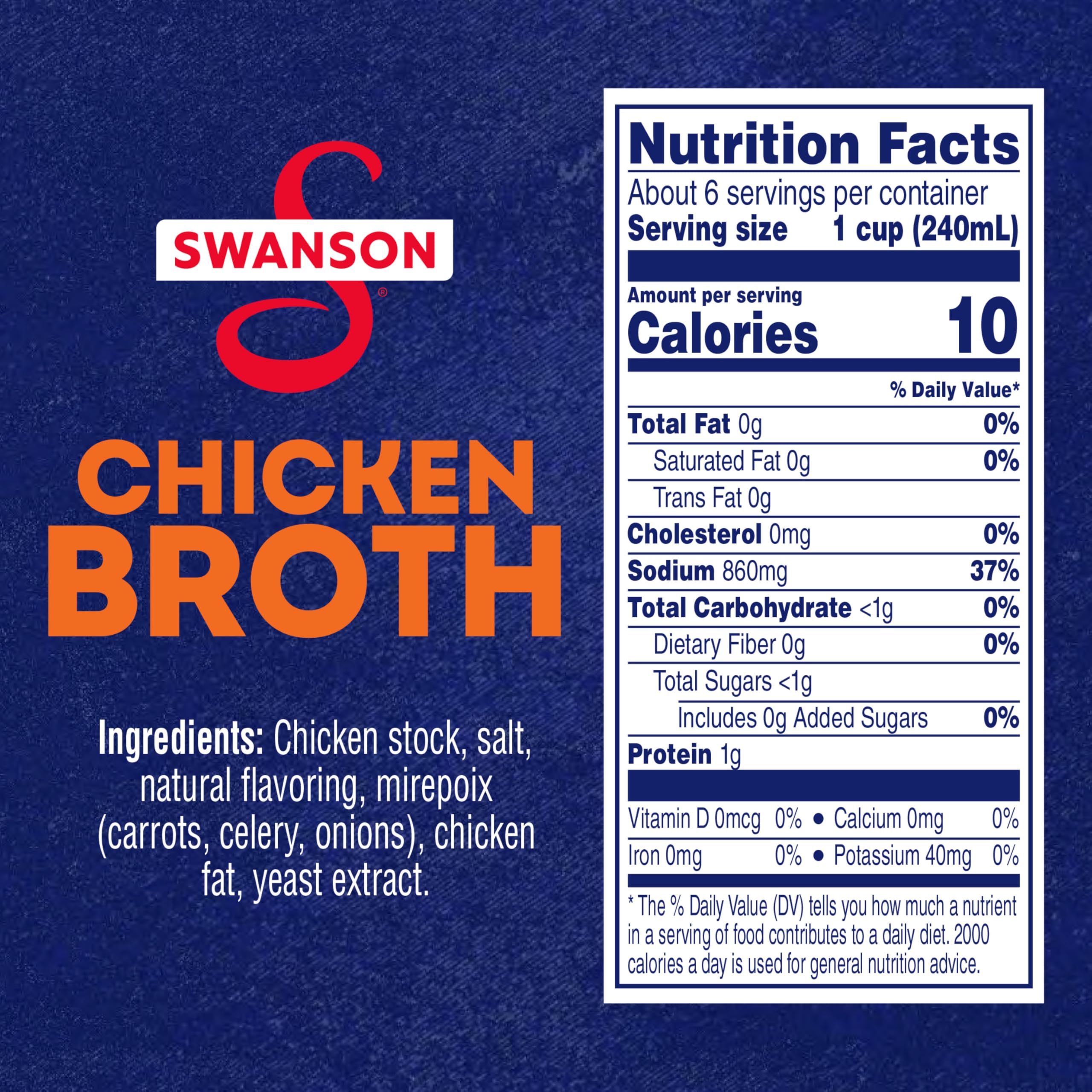 Carton back label shows ingredients, no artificial flavors or preservatives.
