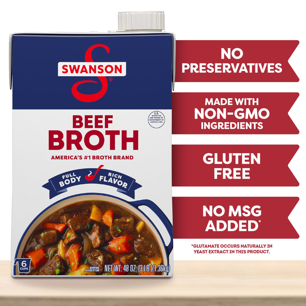 Swanson S Beef Broth simmer stew adds depth to soups and meals.