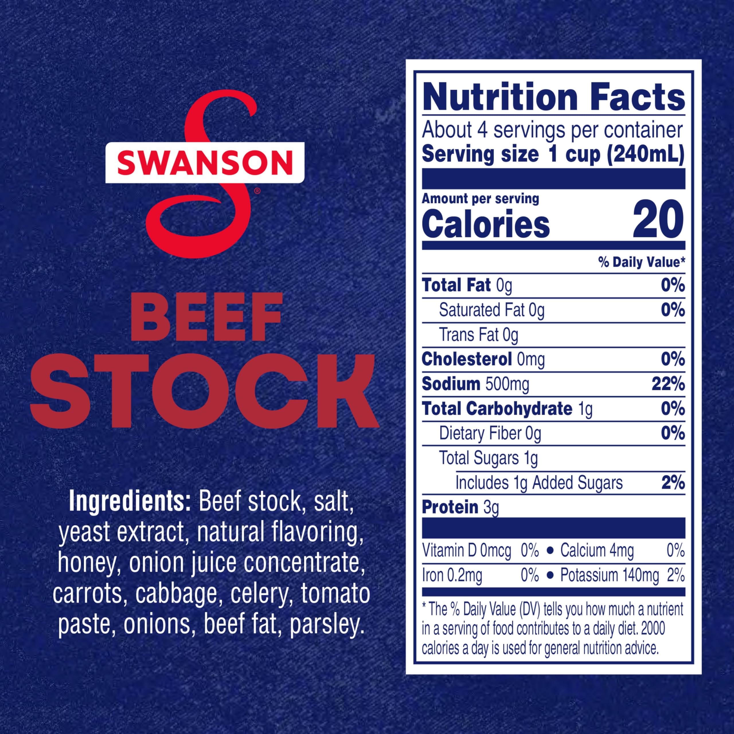 Swanson's Beef Stock carton pouring into a pan for quick flavor.