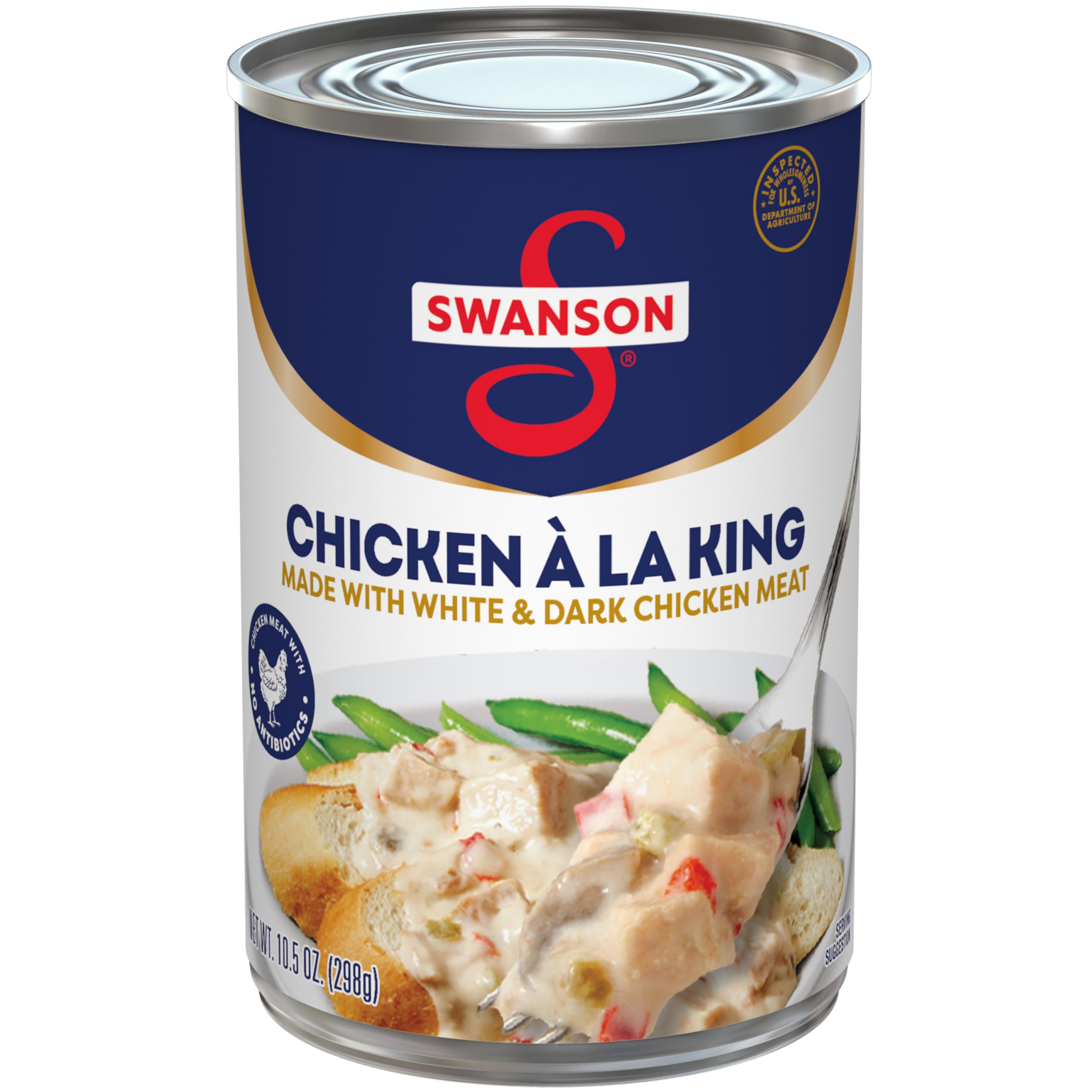 Swanson Canned Chicken a la King with creamy sauce for quick, comforting meals.