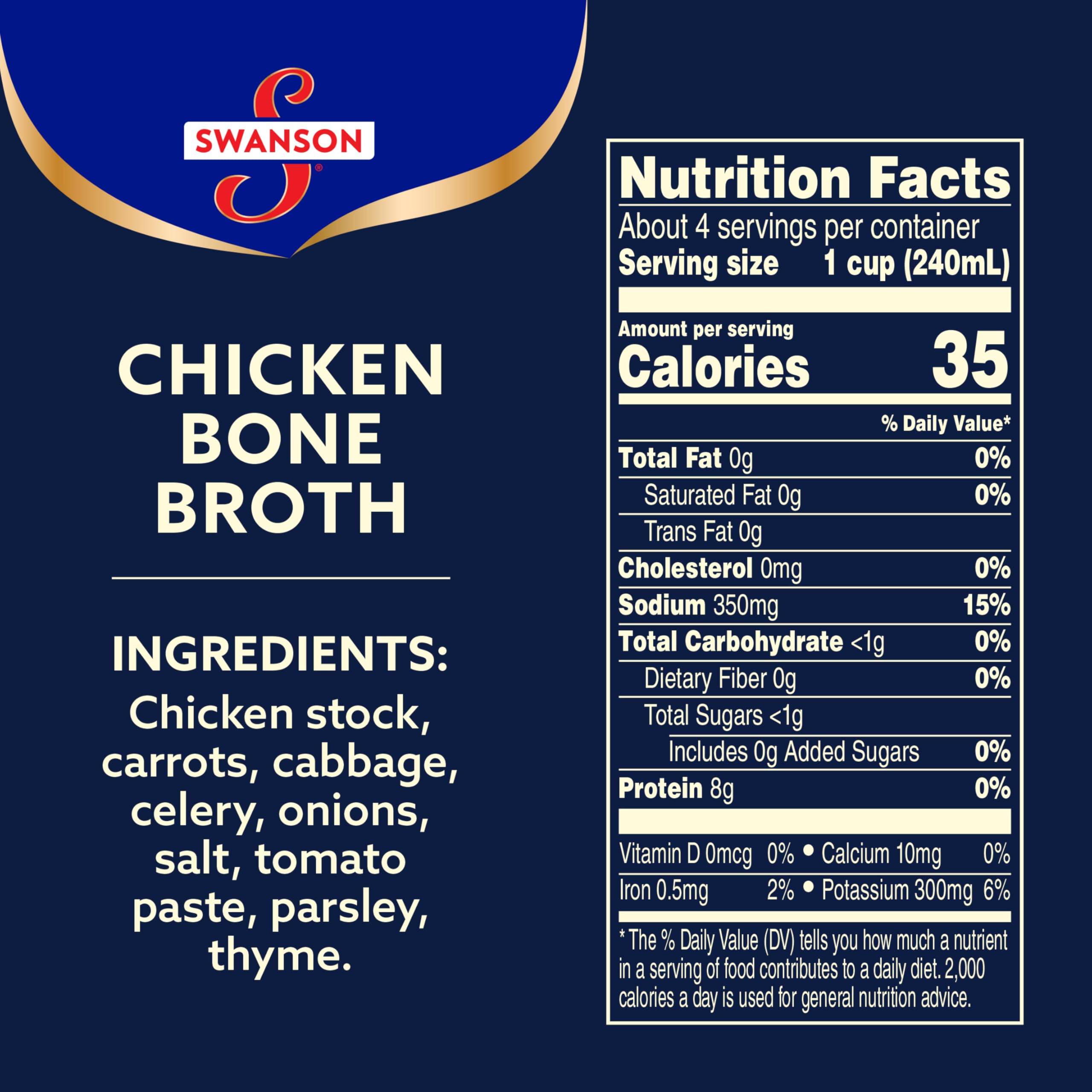 SWANSON S broth being poured into a cup for quick serving