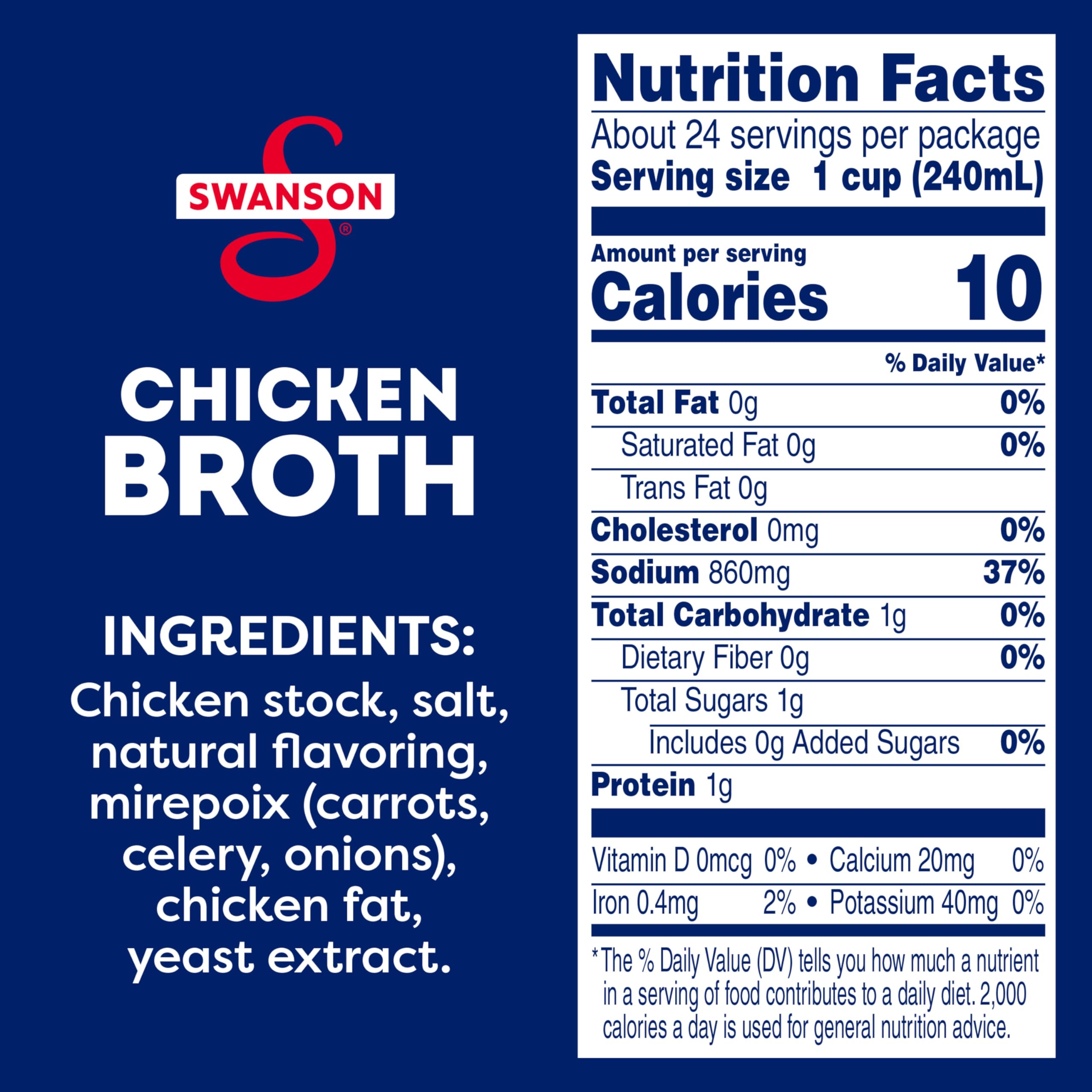 Swanson S chicken broth being poured into pot for a flavorful base.