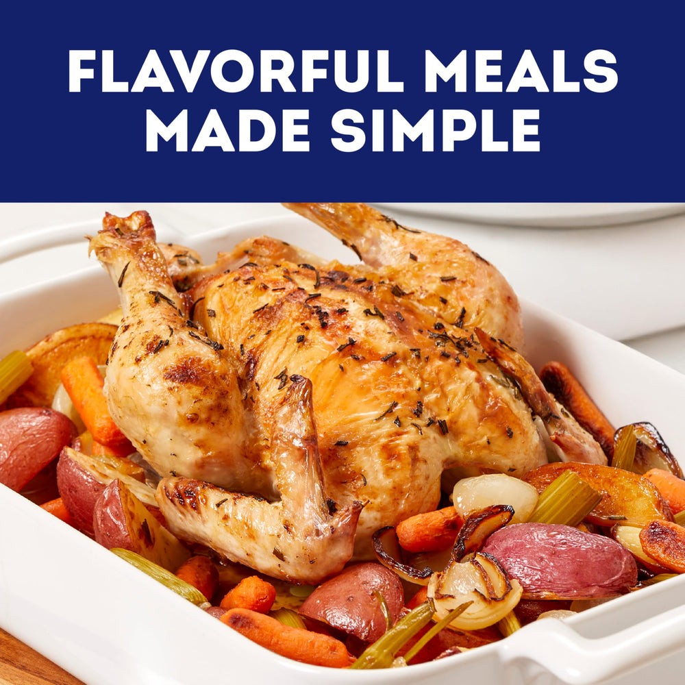Swanson S stock in a holiday roasting scene, elevating turkey or ham.