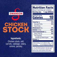 Swanson S chicken stock pouring into pot, ready to build flavor for sauces.