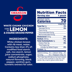 Swanson S fully cooked chicken breast chunks for fast meals.