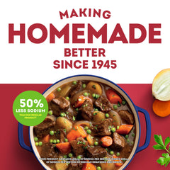 Swanson S Lower Sodium Beef Broth gluten-free label close-up