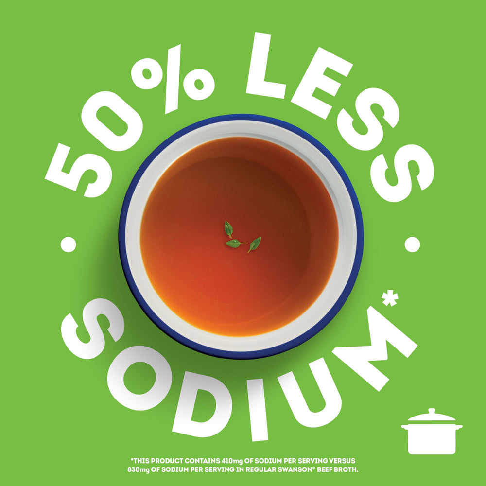 Swanson S Lower Sodium Beef Broth sodium per serving 410 mg detail
