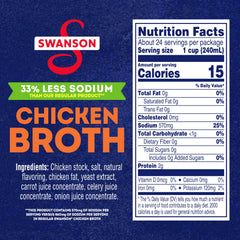Swanson S Lower Sodium Chicken Broth label shows gluten-free ingredients