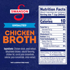 Pouring Swanson S Unsalted Chicken Broth for sauces