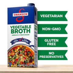 Swanson S Vegetable Broth pour stream into pot for deeper flavor