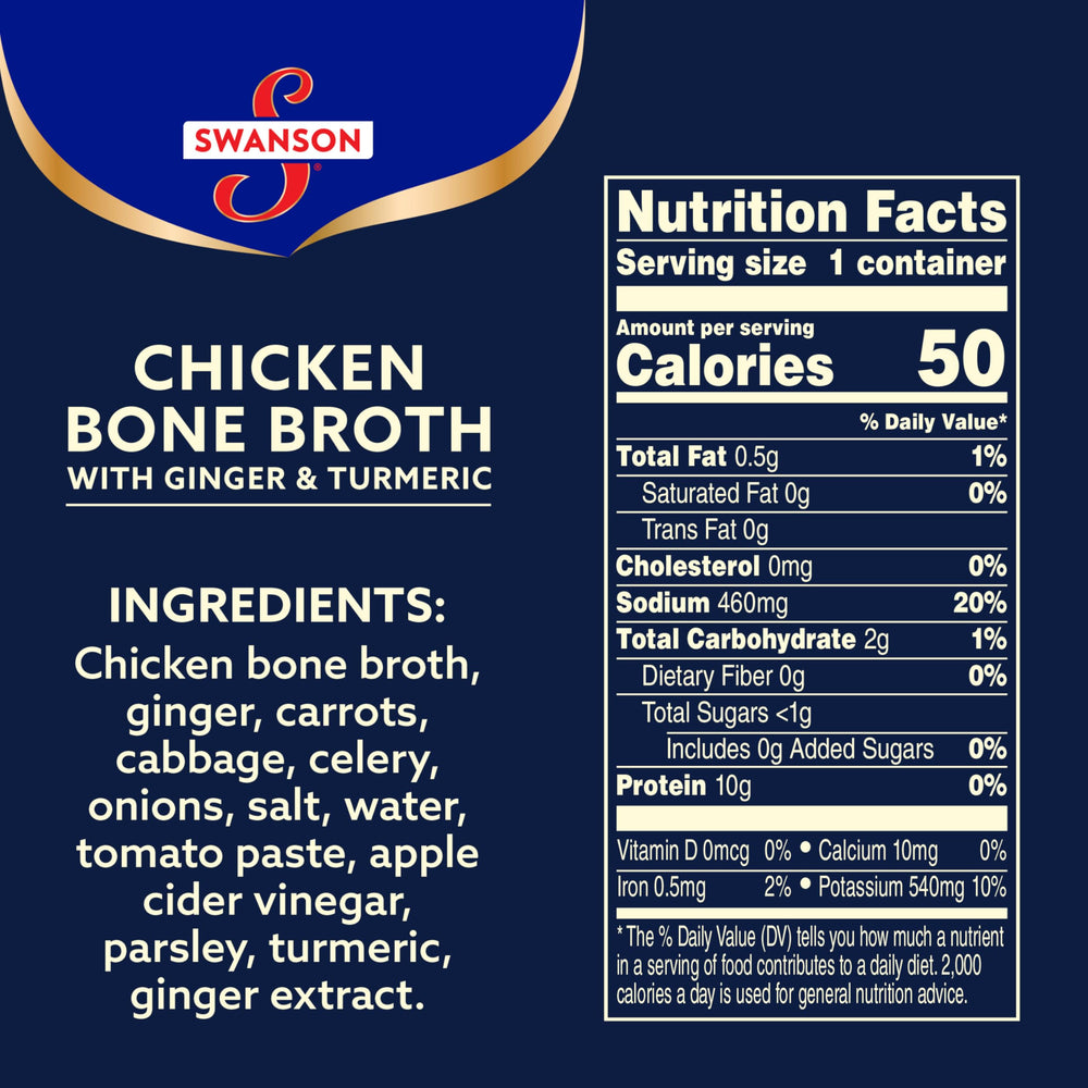 Swanson Sipping Chicken Bone Broth microwavable cup ready to heat and sip