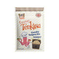 Swashbuckle Calamari Tenkasu Bits on shelf, crisp savory snack any time.