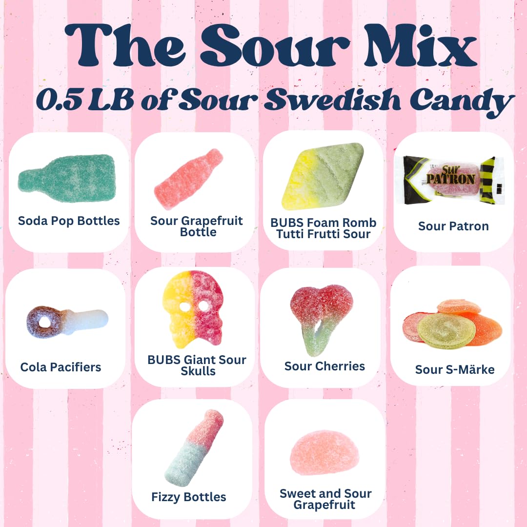 Swedish Candy Chef assorted Swedish candy highlights a vibrant, shareable bag.